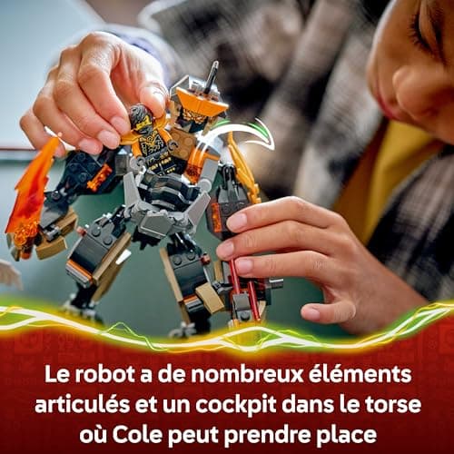 LEGO Ninjago The Mission of Robot Cole and Dragon Zane - Ninja Toy with Action Figure, 3 Minifigures & Sabre - Birthday Gift for Boys from 7 Years & Fans 71854 - Image 4