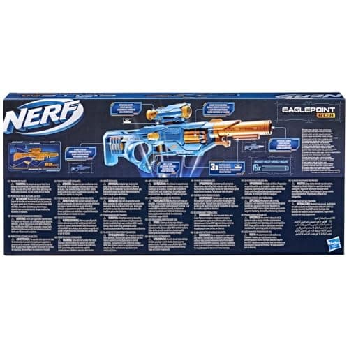 Hasbro Nerf Elite 2.0, Blaster Eaglepoint RD-8, Outdoor Games for Kids, 8 Darts Barrel, Removable Sight and Barrel, 16 Official Elite Darts Multicoloured - Image 5