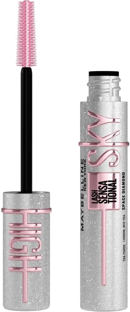 Maybelline New York - Glitter Mascara - Silver - Volume and Length - Sky High - Shade : Space Diamond - 5ml