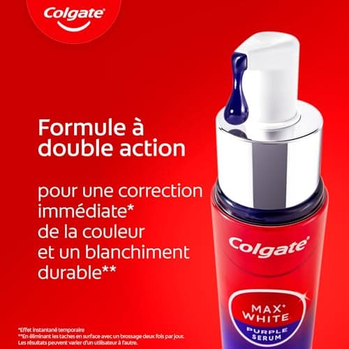 COLGATE - Sérum Max White Purple - Booster de Blancheur Après le Dentifrice pour une Correction Instantanée de la Couleur - Pour un sourire plus blanc et éclatant dès la première utilisation - 40ml - Image 7