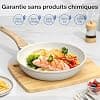 YASHE 20cm Non Stick Frying Pan with Granite Coating for Eggs, Pancakes and Bacon, Induction Friendly, Easy to Clean, PFOA Free with Anti-Calorie Handle - Image 6