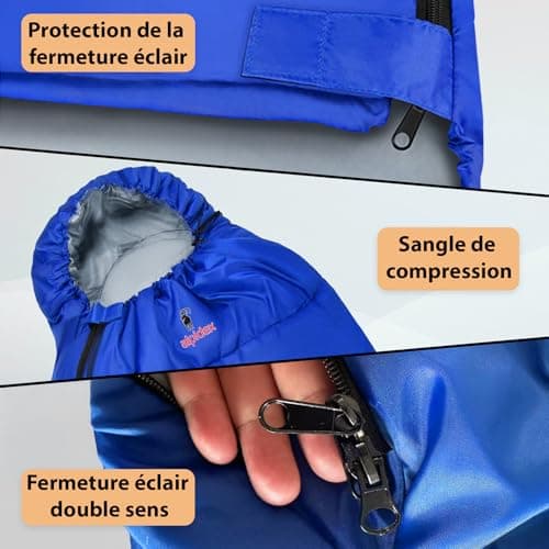 ALPIDEX Sarcophagus Sleeping Bag 4 Seasons 225 x 80 cm Compact Lightweight Camping Trekking - Image 5