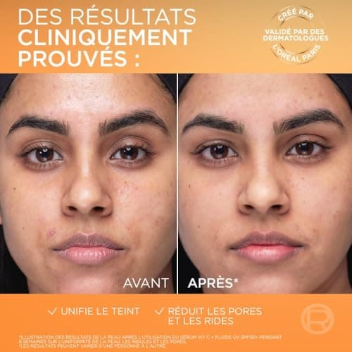 L'Oréal Paris Revitalift Clinical Anti-Aging Facial Routine Set with Vitamin C 12% Pure Vitamin C and Anti-UV Sun Fluid SPF 50+ - Image 5