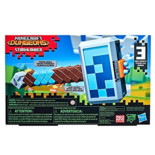 Nerf Minecraft, marteau lance-fléchettes Stormlander, tire 3 fléchettes, inclut 3 fléchettes Nerf Elite officielles - Image 6