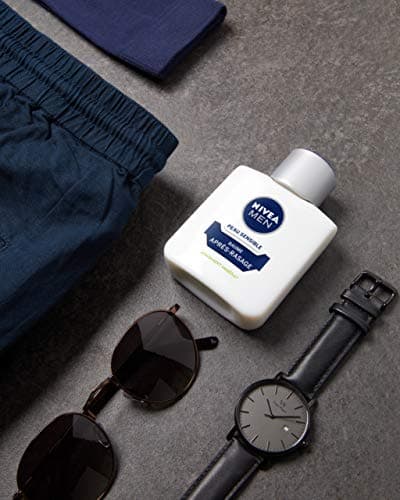 NIVEA MEN Sensitive Skin Aftershave Balm (1 x 100 ml), After Shave Care Enriched with Chamomile & Hazel, Face Care for Men 0% Alcohol for Sensitive Skin (Pack of 2) - Image 8