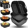 4 x Silicone Air Fryer Moulds, 4.5L-8L, Air Fryer Accessory for Moulinex, Russell Hobbs, Ninja, COSORI, Philips, Reusable Silicone Liners for Air Fryer, Microwave, Oven - Image 2