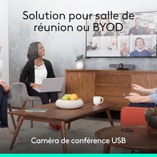 Logitech MeetUp, ConferenceCam System, Webcam Video Conferencing, Ultra HD 4K/1080p/720p, 3 Customizable Microphones/Speakers, 120° Extended Field of View, PC/Mac/Laptop/Macbook/Tablet - Image 6