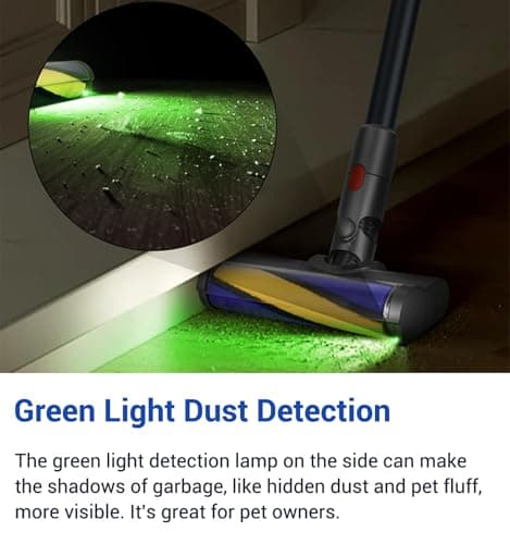 Dust Detection Brush Head Compatible for Dyson Vacuum Cleaners V7, V8, V10, V11, V15, Spare Parts, Hard Floor Accessories - Image 4