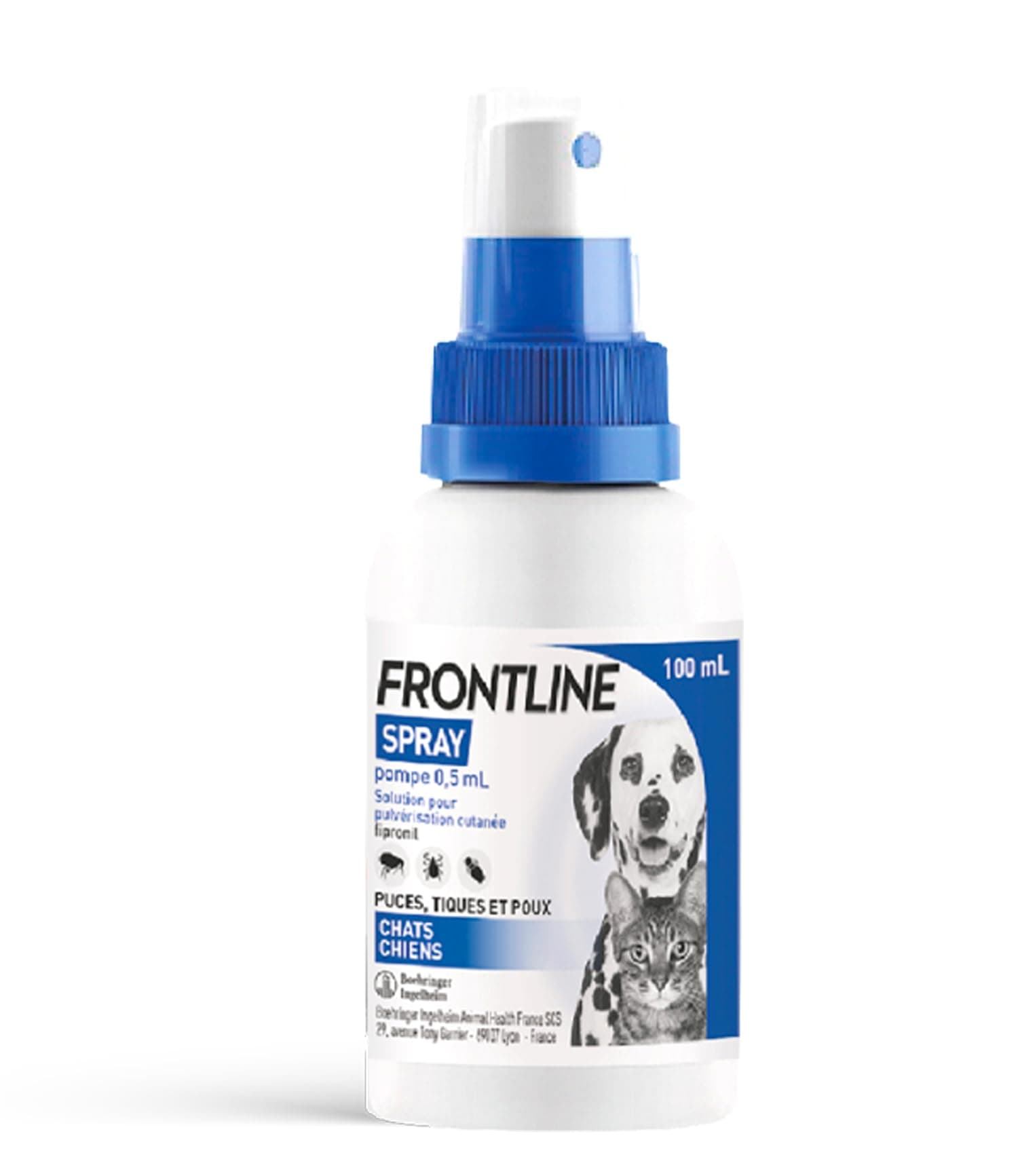 FRONTLINE Pump Spray 1 ml – Anti-Parasitic Dog and Cat – Anti-Flea, Anti-Tick – Emergency Treatment for Massive Flea and Tick Infestation – For Dogs and Cats weighing -5 kg – 100 ml