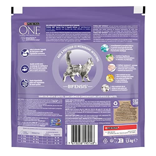 PURINA ONE | Benefits | Adult Cat with Difficult Appetite | Dry Food | Stimulates the Cat's Appetite, High Digestibility | Tasty Cod, Trout Flavour | Bag | Pack of 1 x 1.5 kg - Image 5
