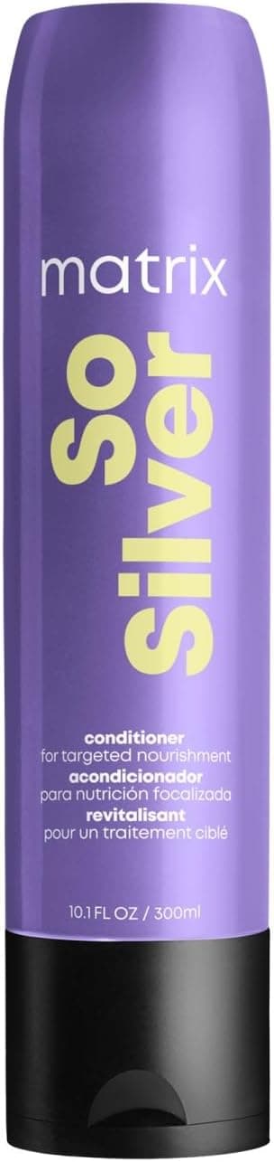Matrix So Silver Purple Toning Balm for Blondes, Grey and Silver, Neutralises Yellow Tones, 1 Litre - Image 1