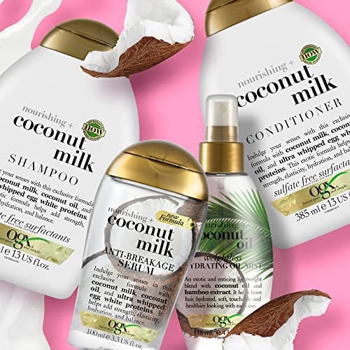 OGX | Nourishing + Coconut Milk Conditioner (Travel Size Bottle 90ml) - Nourishing Conditioner for All Hair Types - Moisturizing Coconut Milk Hair Care - Image 7