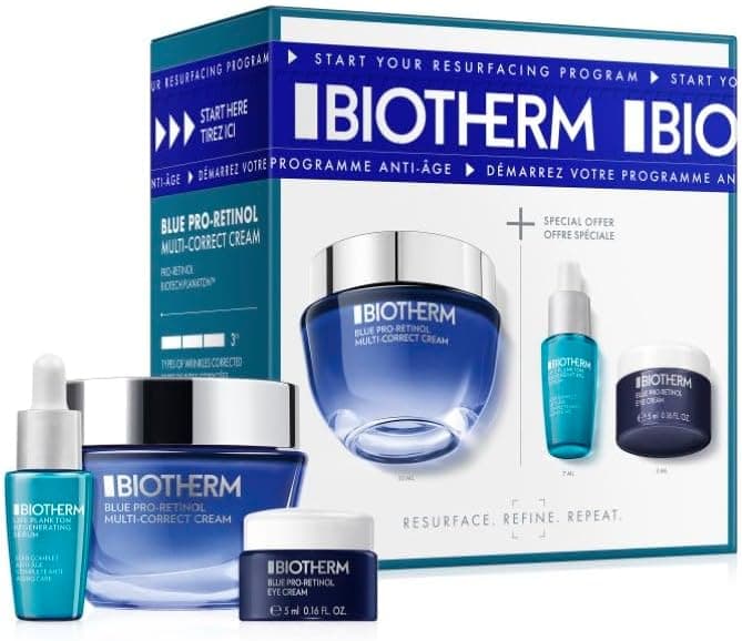 BIOTHERM - Blue Pro-Retinol Crème Visage Anti-Âge - Enrichi En Rétinol - Anti-Rides et Lissante - Tous Types de Peaux