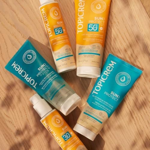 Topicrem - Sun Protect, Spray Solaire Hydratant Visage et Corps SPF50+ - Fluide Solaire Très Haute Protection, Hydrate 8h - Soin Peaux Sensibles, Dès 3 Ans - Parfum Ensoleillé - 150 ml - Image 6