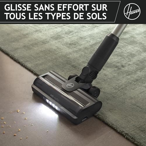 Hoover HF1 Plus Cordless Vacuum Cleaner Powerful Lightweight Flexible Tube, 165 W, Anti-Tangle Brush, Multi-Floor LED Lighting, Turbo Mode, 1 Click Empty, Removable Battery, Parking Position HF1P10HX - Image 5