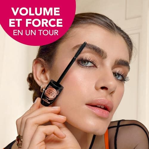 Bourjois Twist Up The Volume Bond Force, Noir, Mascara, Apporte instantanément volume et longueur, Cils plus épais et plus forts, Brosse 2-en-1 transformable, 8 ml - Image 8