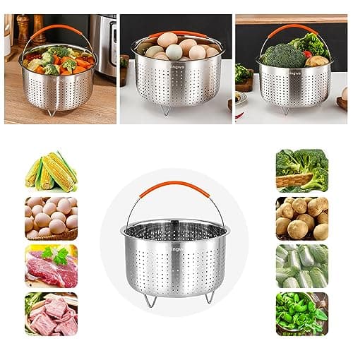 6 Litre Stainless Steel Steamer Basket for Instant Pot Flower Pots - Image 5
