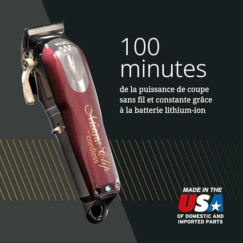 Wahl Cordless Magic Clip - Hair Clipper for Mixing, Red - Image 7
