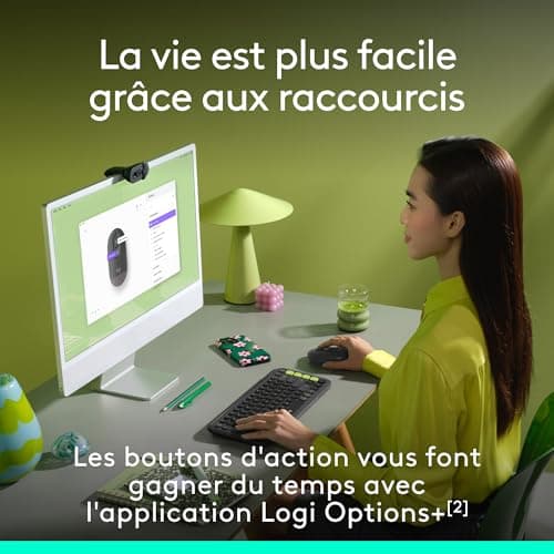 Logitech Pop Mouse, Compact and Portable Wireless Bluetooth Mouse with Programmable Buttons and Discrete Clicks, Easy-Switch Between 3 Devices, Laptop, Tablet, PC – Graphite - Image 5