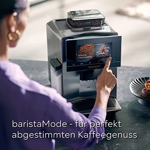 Siemens, EQ900 TQ903D03 Automatic Coffee Machine, App Control, Touch Screen, Barista Mode, AromaBoost, Noise Reduction, Premium Grinder, Steam Cleaning, 1500W, Stainless Steel - Image 4