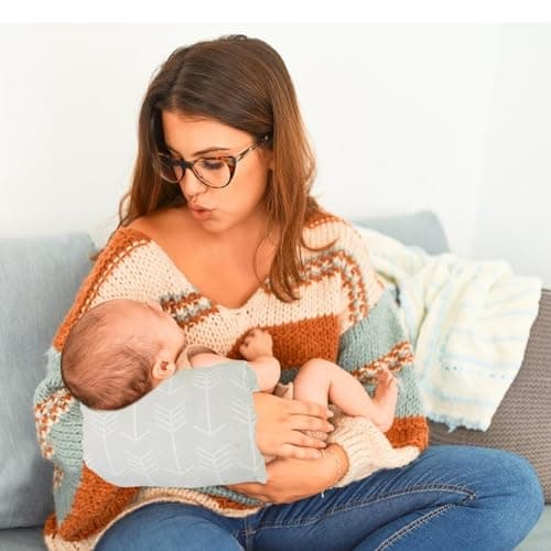 Coussin d'allaitement pour bras | Oreiller de tête anti-crachats pour allaitement au biberon – Oreiller doux, confortable et lavable avec bras pour allaitement, voyage, maman, - Image 4