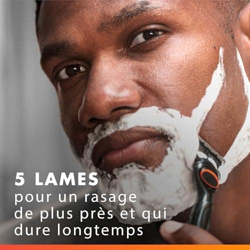 Gillette Fusion5 Power Men's Shaver, Reusable Handle and Ultra Sharp 5 Blade Cartridge with Lubricating Strip for a More Comfortable Facial Shave, 1 Refill for 20 Shaves - Image 4