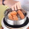 3 Pcs Pressure Cooker Accessories Steamer Basket with Egg Rack Separator Compatible with Instant Pot Pressure Cooker Stainless Steel - Image 7