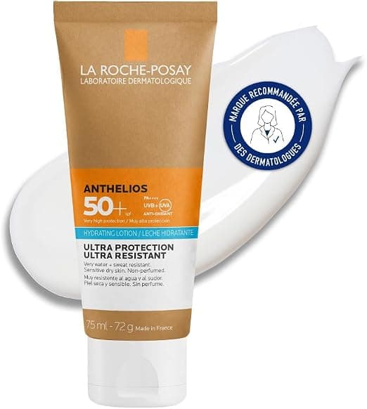 La Roche-Posay, Anthelios, Moisturising Sun Cream, SPF50+, Very High UVA and UVB Protection, Suitable for Sensitive Skin and Eyes, Water Resistant, Fragrance Free, 75 ml - Image 1