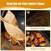 100 Pieces Air Fryer Baking Paper for Ninja Double Stack Air Fryer SL300EU, Accessories Air Fryer for Ninja Double Stack 7.6L SL300EU, Air Fryer Ninja Dish, Air Fryer Mould - Image 4