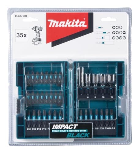 Makita B-66880 Makita Impact Face Bit Set Black - 35 Pieces - Image 3