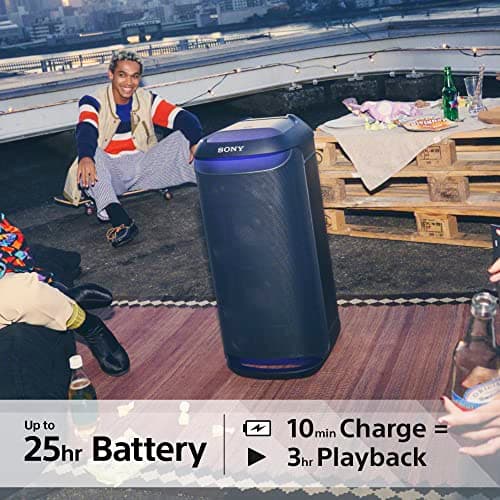 Sony SRS-XV800 - Wireless Party Bluetooth Speaker with Powerful 360° Sound and Mega Bass - 25 Hours Battery Life, Portable - Light Effects - Black - Image 4