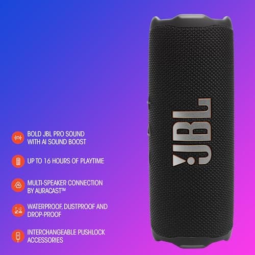 JBL Flip 7, Portable Wireless Bluetooth Speaker, 16 Hours of Battery Life, IP68 Waterproof, Dustproof and Shockproof, JBL Pro Sound with AI Boost, Auracast Multi-Speaker Connection, White - Image 7