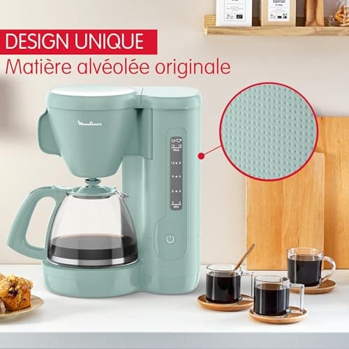 Moulinex Filter Coffee Maker, 10 to 15 Cups, 1.25 L, Swivel Filter Holder, Drip Proof, Warm, Morning, Eucalyptus, FG2M1310 - Image 5