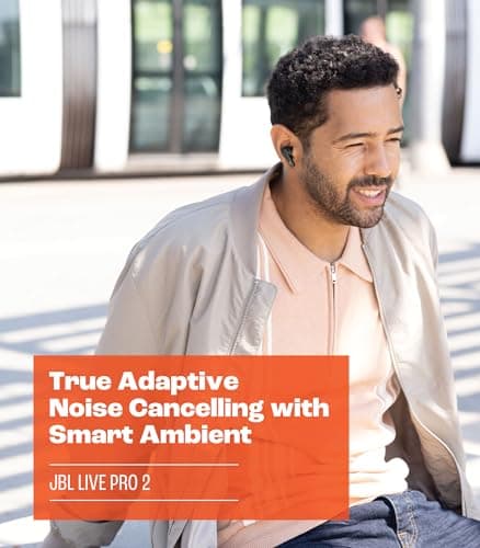 JBL Live Pro 2 TWS Black - Wireless Earphones with Noise Cancelling - IPX5 Water and Sweat Resistant - JBL Signature Sound - 40 (10+30) hrs of wireless playback - Image 4