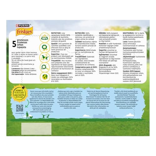 FRISKIES | Adult Dog Patée | In Sauce | Chicken, Beef, Lamb and Vegetables | Helps Maintain a Sparkling Look, Shiny Hair and Healthy Skin | Fresh Sachets | 24 x 85g - Image 6