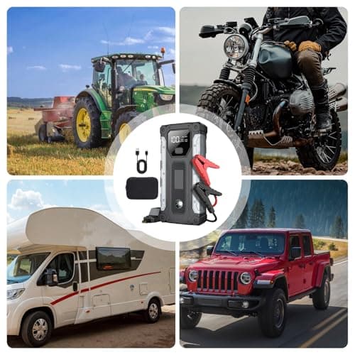 Démarreur portable – Booster de puissance de voiture 12 V, batterie automobile, câble intelligent intégré | Chargeur pour véhicule, SUV, camping-car, camion, smartphone, ordinateur portable, appareil - Image 5
