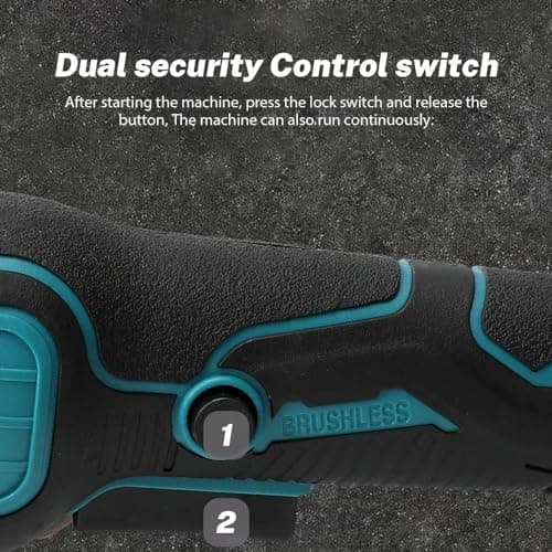 Cordless Angle Grinder Compatible with Makita Battery 18V 100/125mm 12000RPM Cordless Angle Grinder with Brushless Motor and Sanding Disc Cover (100MM) - Image 3