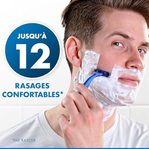 Gillette Sensor3 Comfort, Rasoirs Jetables Pour Homme, Avec Bande Lubrifiante, Lot De 8+4 - Image 4