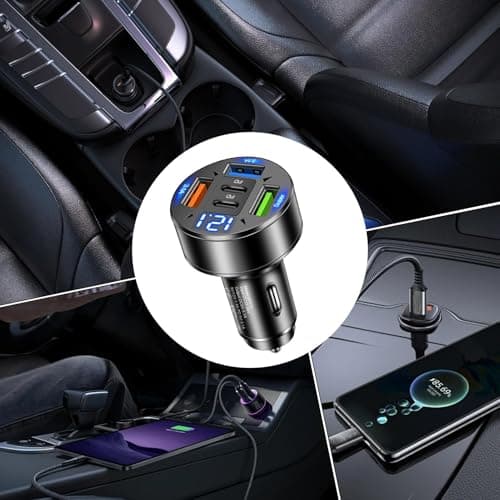 Chargeur de téléphone de voiture | Chargeur de voiture USB super rapide USB de type C Adaptateur de chargeur de voiture multi-ports | Type C Pd Super Fast Charge Mobile Phone Socket Adapter en - Image 5