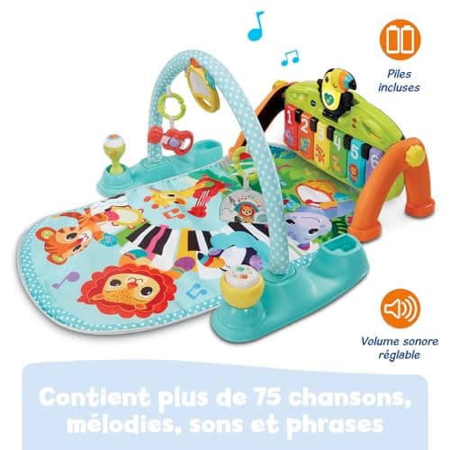 VTech - 5-in-1 Evolutive Tap Tap Piano Mat - Play Mat with Ark of Awakening, Luminous Baby Piano and Rattles - Musical and Scalable Game - Baby Motor Skills - Newborn Gift - English Content - Image 7