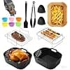 15PCS Air Fryer Mould, Fryer Accessory for Ninja Double Stack SL400EU 9.5 L, Silicone Accessories AF300EU AF400EU, Baking Sheet/Grille/Parchment Paper - Image 2