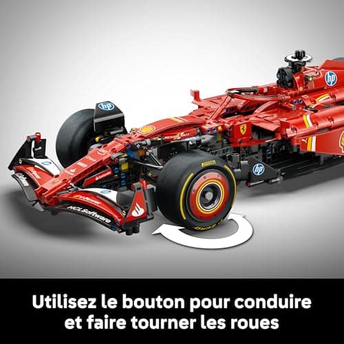 LEGO Technic F1 Ferrari SF-24 - Maquette de Voiture de Course Collector à échelle 1/8 - Inclut Moteur V6, boîte de Vitesses, DRS et Volant - Idée Cadeau pour Adulte et Adolescent 42207 - Image 6