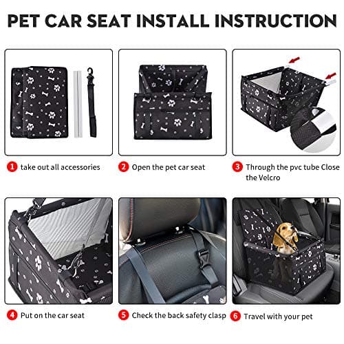 SWIHELP Dog and Cat Carrier Bag with Booster Seat Belt for Pet Car Bag Breathable for Pet Cat Dog. - Image 8