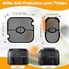 Air Fryer Anti-Splash Grille for Philips Dual Basket 9L, Air Fryer Accessory for Philips Series 3000 NA350/Series 5000 NA550, Anti-Spatter Airfryer Grid Effective Protection Heated Spiral - Image 3