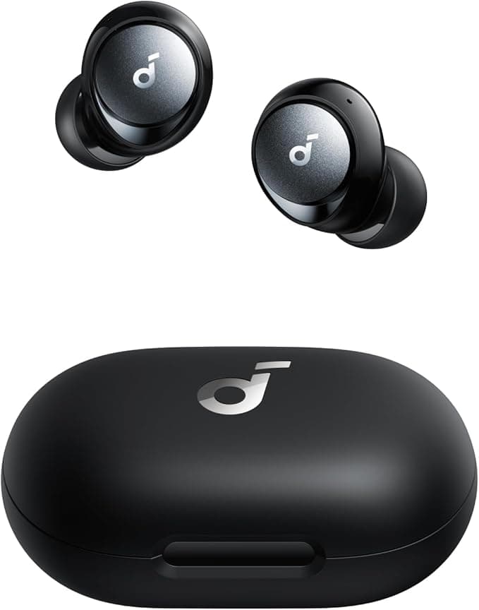 Soundcore by Anker Space A40 Wireless Bluetooth Earphones, Automatic Noise Reduction up to 98%, Wireless Earphones, 50 Hours Playback, Hi-Res LDAC Sound, 6 Microphones, Comfortable Design, App Control