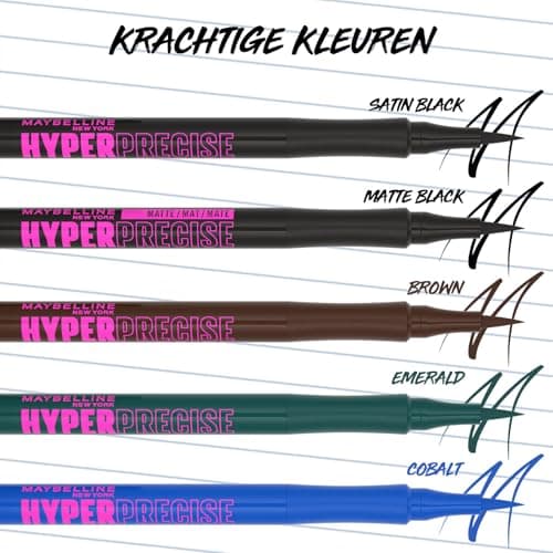 Maybelline New York – Liner Feutre – Hyper Precise Allday – Tenue jusqu’à 24h – 700 Black – 1 ml - Image 8