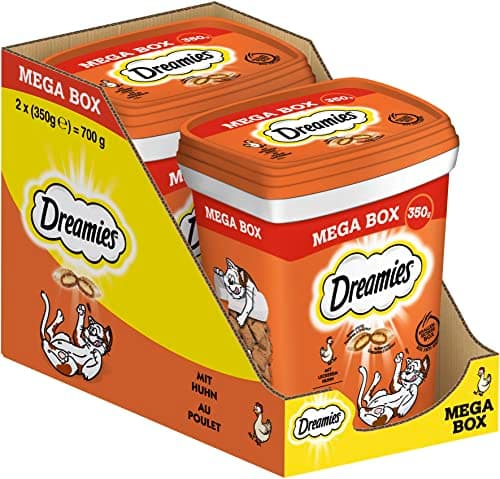 Dreamies Chicken Flavoured Cat Treats 2 x 350g - Crispy Cat Treats Outside and Creamy Inside - Image 2