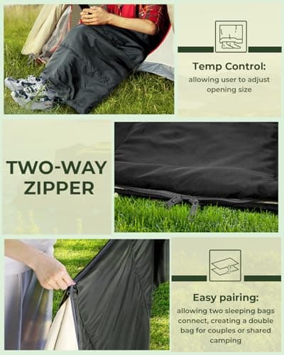 Sleeping Bag: Ohuhu Summer Sleeping Bag Adult 15°C ~ 25°C Compact Ultralight Adult for Camping, Hiking, Trekking, Outdoor Hiking - Image 5