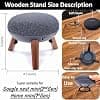 Real Wood Stand Non Slip Stable Home Mini Speaker Nest Tripod Stand with Metal Frame Compatible with Google Home - Image 5