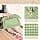 FRODOTGV Trousse de maquillage de voyage avec motif vichy vert, Vichy vert, 1 Size - Image 6